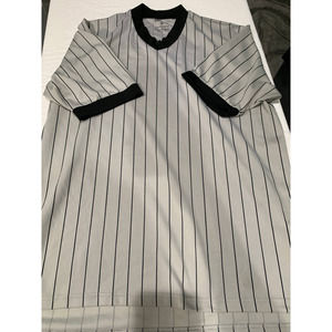 Smitty Basketball Officials Grey Elite V-Neck Pinstripes with Side Panel Size XL